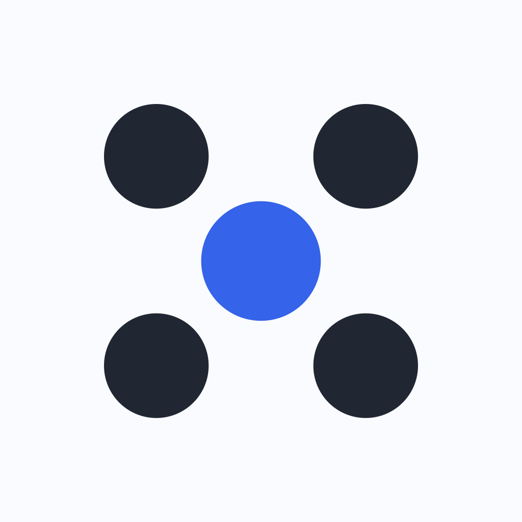 Logo carré Five Dots sur fond clair